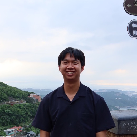 Stanley Chiu, standing above Jiufen, Taiwan